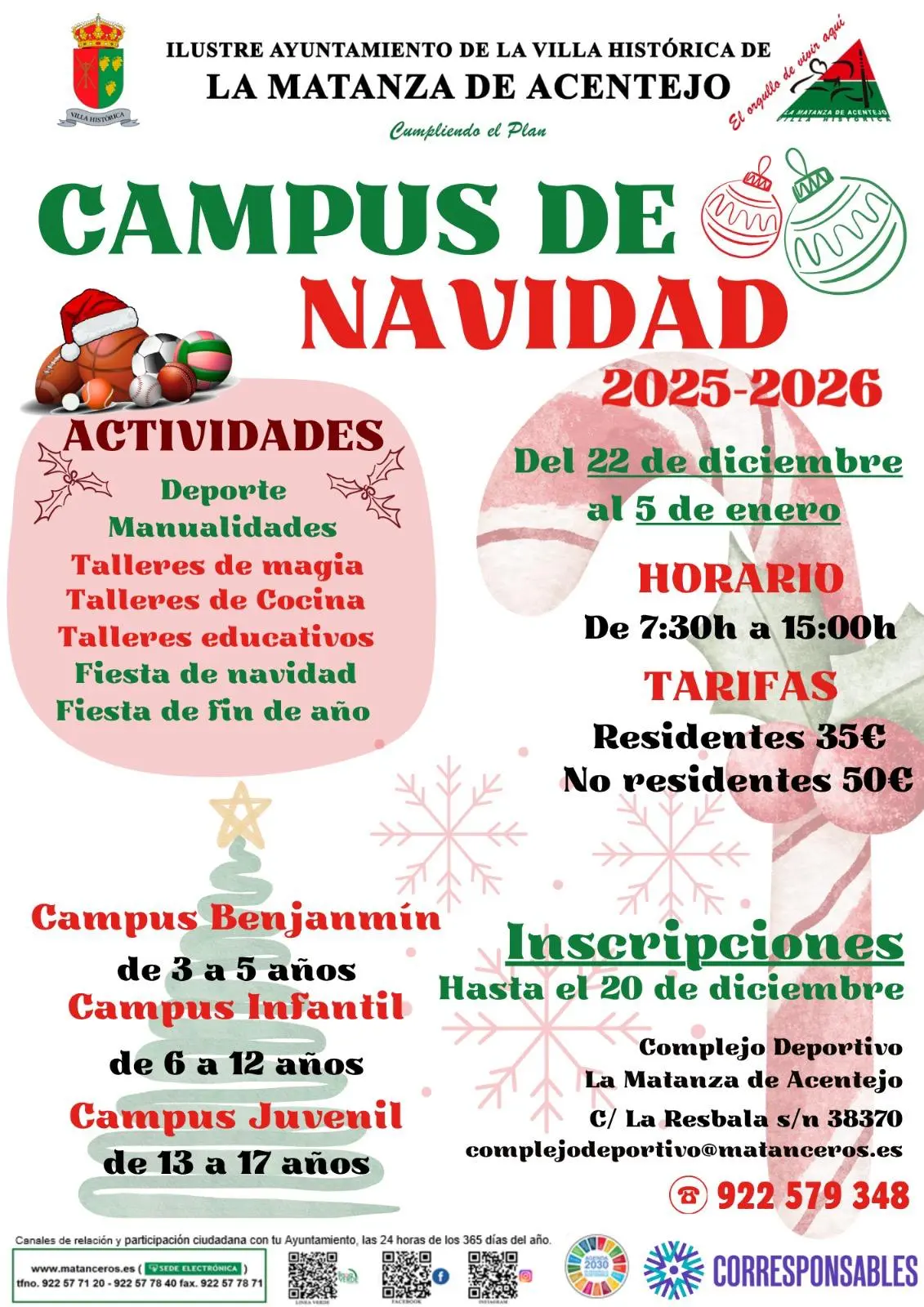 Campus de Navidad 2025 2026 La Matanza de Acentejo