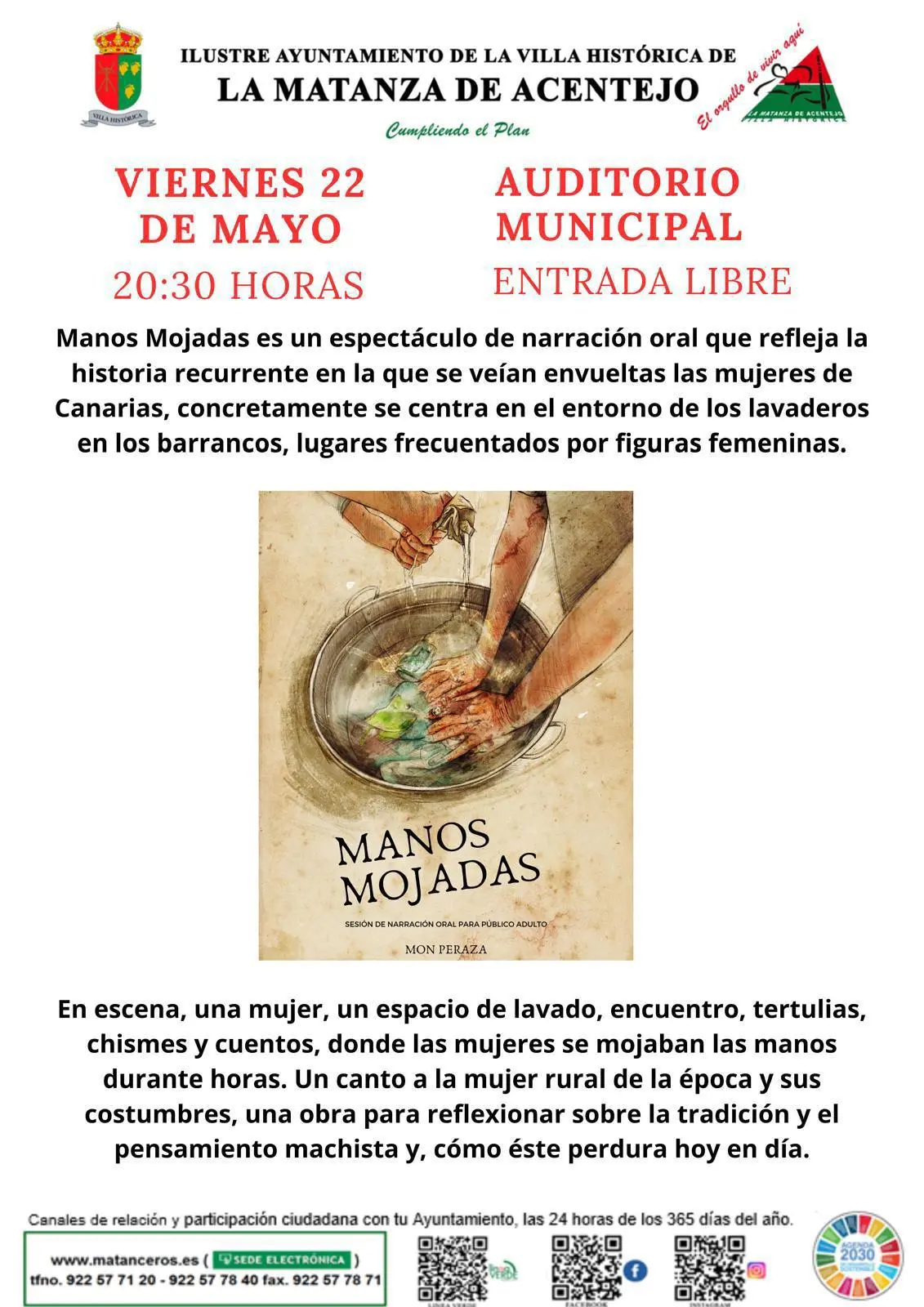Obra de teatro "Manos Mojadas"